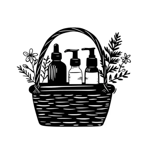 Baby Shower Basket Silhouette SVG Design | SVG Files for Cricut & Print