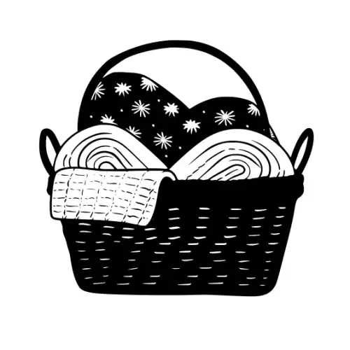 Baby Shower Basket Silhouette SVG Design | SVG Files for Cricut & Print
