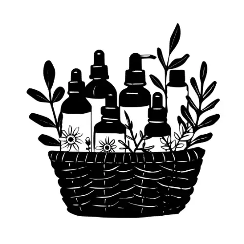 Baby Shower Basket Silhouette SVG Design | SVG Files for Cricut & Print