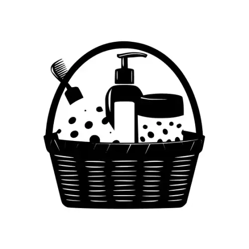 Baby Shower Basket Silhouette SVG Design | SVG Files for Cricut & Print