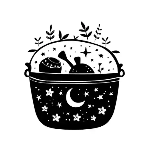 Baby Shower Basket Silhouette SVG Design | SVG Files for Cricut & Print