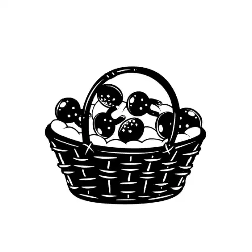 Baby Shower Basket Silhouette SVG Design | SVG Files for Cricut & Print
