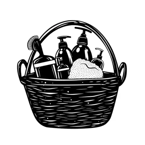 Baby Shower Basket Silhouette SVG Design | SVG Files for Cricut & Print