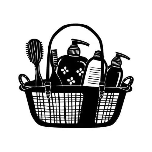 Baby Shower Basket Silhouette SVG Design | SVG Files for Cricut & Print