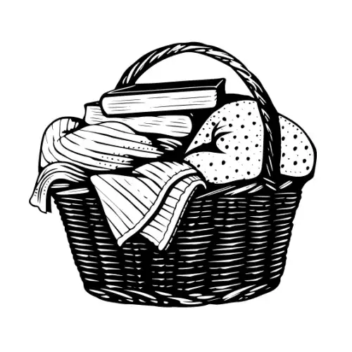 Baby Shower Basket Silhouette SVG Design | SVG Files for Cricut & Print