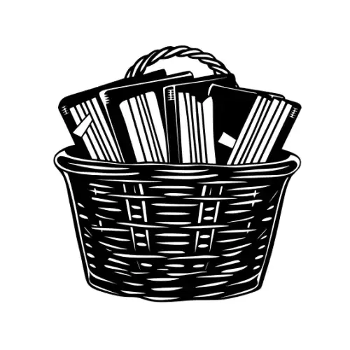 Baby Shower Basket Silhouette SVG Design | SVG Files for Cricut & Print