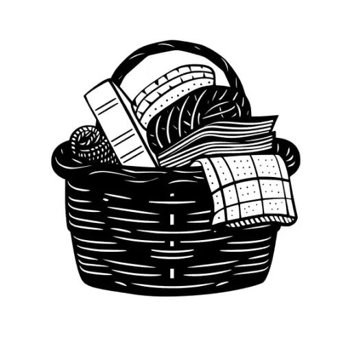 Baby Shower Basket Silhouette SVG Design | SVG Files for Cricut & Print