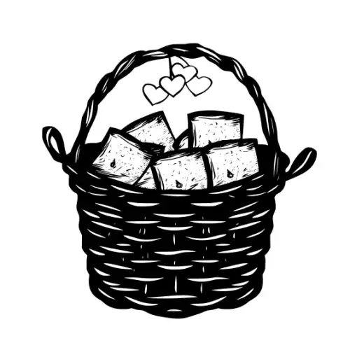 Baby Shower Basket Silhouette SVG Design | SVG Files for Cricut & Print
