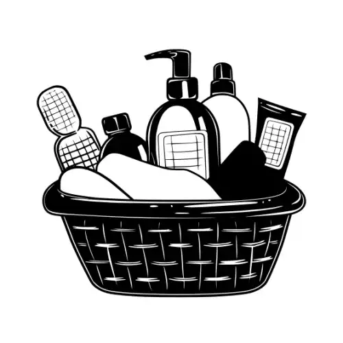 Baby Shower Basket Silhouette SVG Design | SVG Files for Cricut & Print