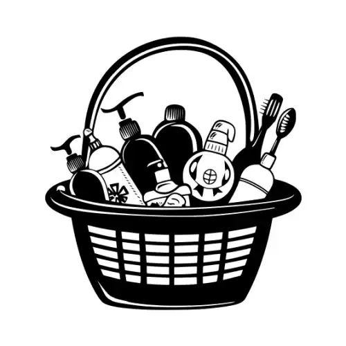 Baby Shower Basket Silhouette SVG Design | SVG Files for Cricut & Print