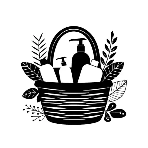 Baby Shower Basket Silhouette SVG Design | SVG Files for Cricut & Print