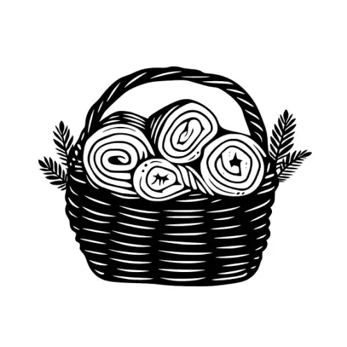 Baby Shower Basket Silhouette SVG Design | SVG Files for Cricut & Print