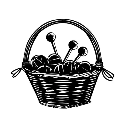 Baby Shower Basket Silhouette SVG Design | SVG Files for Cricut & Print