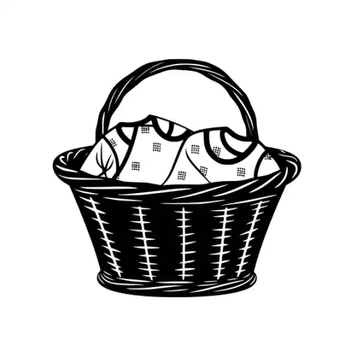 Baby Shower Basket Silhouette SVG Design | SVG Files for Cricut & Print