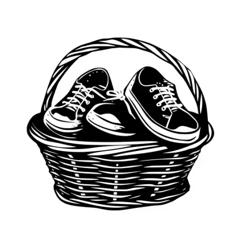 Baby Shower Basket Silhouette SVG Design | SVG Files for Cricut & Print