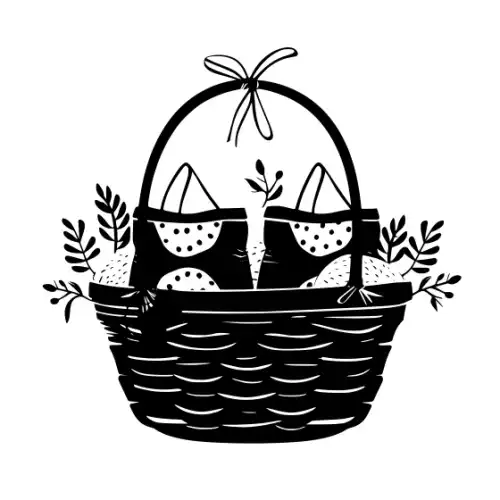 Baby Shower Basket Silhouette SVG Design | SVG Files for Cricut & Print