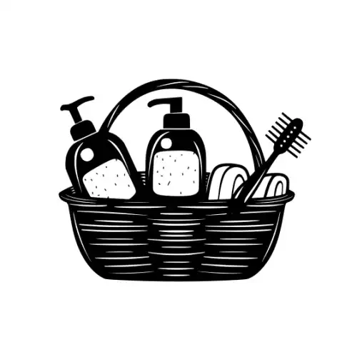 Baby Shower Basket Silhouette SVG Design | SVG Files for Cricut & Print