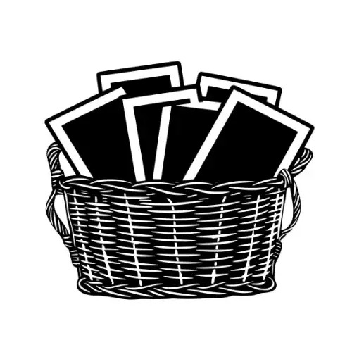 Baby Shower Basket Silhouette SVG Design | SVG Files for Cricut & Print