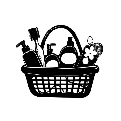 Baby Shower Basket Silhouette SVG Design | SVG Files for Cricut & Print