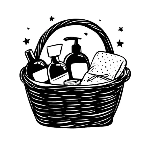 Baby Shower Basket Silhouette SVG Design | SVG Files for Cricut & Print