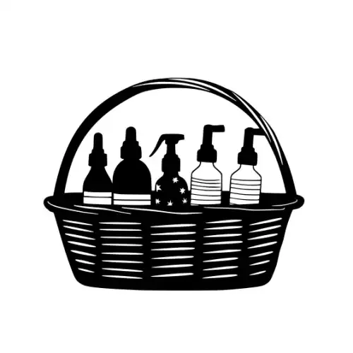 Baby Shower Basket Silhouette SVG Design | SVG Files for Cricut & Print