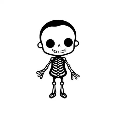 Baby Skeleton Silhouette SVG Design | SVG Files for Cricut & Print