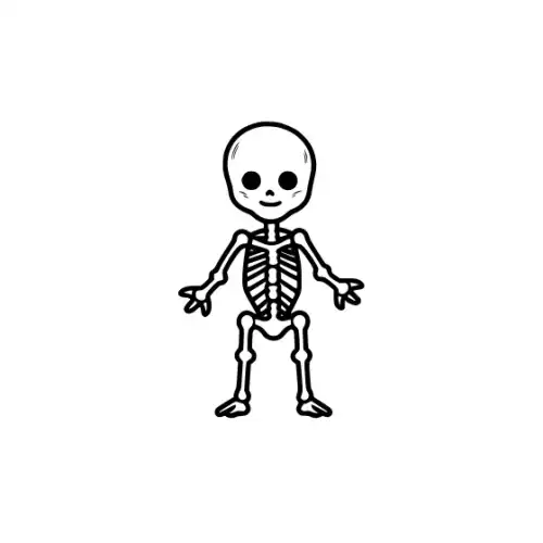 Baby Skeleton Silhouette SVG Design | SVG Files for Cricut & Print