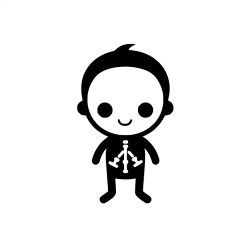 Baby Skeleton Silhouette SVG Design | SVG Files for Cricut & Print