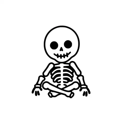 Baby Skeleton Silhouette SVG Design | SVG Files for Cricut & Print