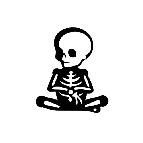 Baby Skeleton Silhouette SVG Design | SVG Files for Cricut & Print