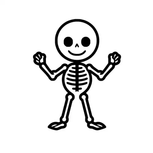 Baby Skeleton Silhouette SVG Design | SVG Files for Cricut & Print