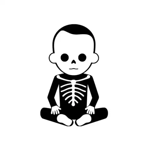 Baby Skeleton Silhouette SVG Design | SVG Files for Cricut & Print