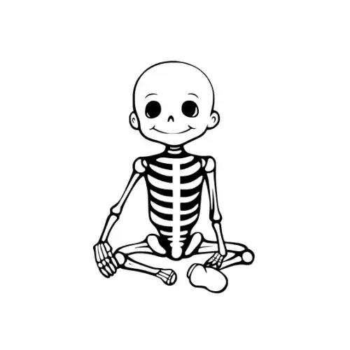 Baby Skeleton Silhouette SVG Design | SVG Files for Cricut & Print