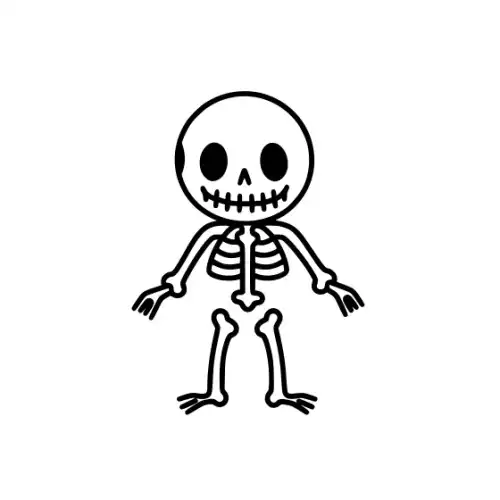 Baby Skeleton Silhouette SVG Design | SVG Files for Cricut & Print
