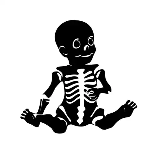 Baby Skeleton Silhouette SVG Design | SVG Files for Cricut & Print