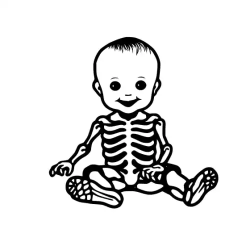 Baby Skeleton Silhouette SVG Design | SVG Files for Cricut & Print