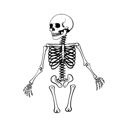 Baby Skeleton Silhouette SVG Design | SVG Files for Cricut & Print