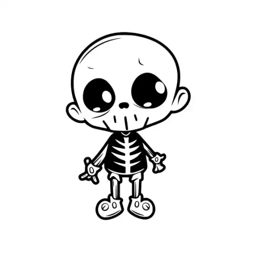 Baby Skeleton Silhouette SVG Design | SVG Files for Cricut & Print