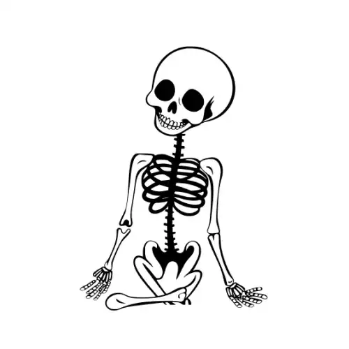 Baby Skeleton Silhouette SVG Design | SVG Files for Cricut & Print
