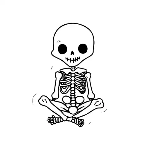 Baby Skeleton Silhouette SVG Design | SVG Files for Cricut & Print