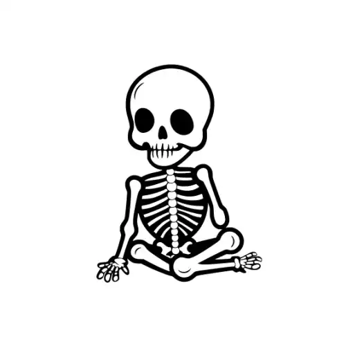 Baby Skeleton Silhouette SVG Design | SVG Files for Cricut & Print