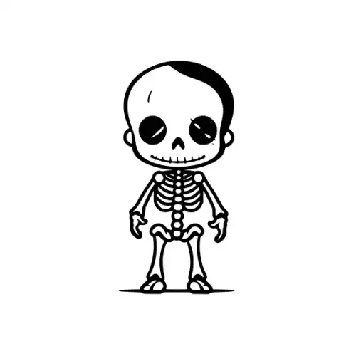 Baby Skeleton Silhouette SVG Design | SVG Files for Cricut & Print