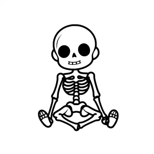Baby Skeleton Silhouette SVG Design | SVG Files for Cricut & Print
