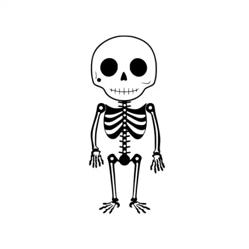 Baby Skeleton Silhouette SVG Design | SVG Files for Cricut & Print