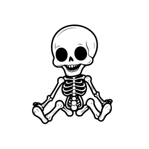 Baby Skeleton Silhouette SVG Design | SVG Files for Cricut & Print