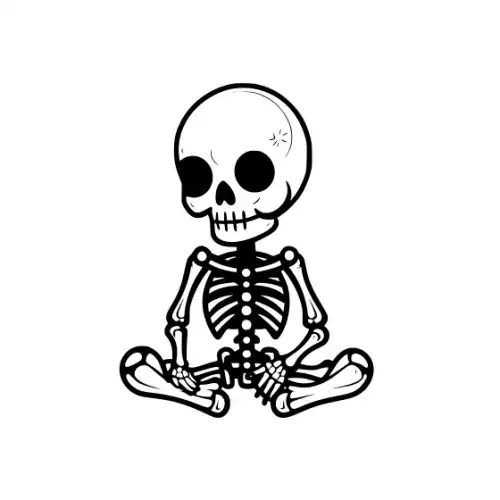 Baby Skeleton Silhouette SVG Design | SVG Files for Cricut & Print