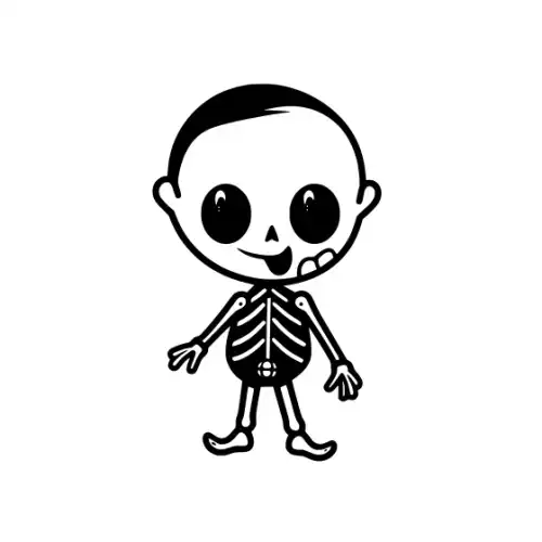 Baby Skeleton Silhouette SVG Design | SVG Files for Cricut & Print