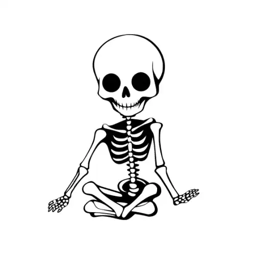 Baby Skeleton Silhouette SVG Design | SVG Files for Cricut & Print