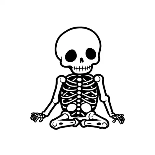 Baby Skeleton Silhouette SVG Design | SVG Files for Cricut & Print