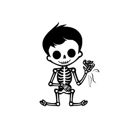 Baby Skeleton Silhouette SVG Design | SVG Files for Cricut & Print